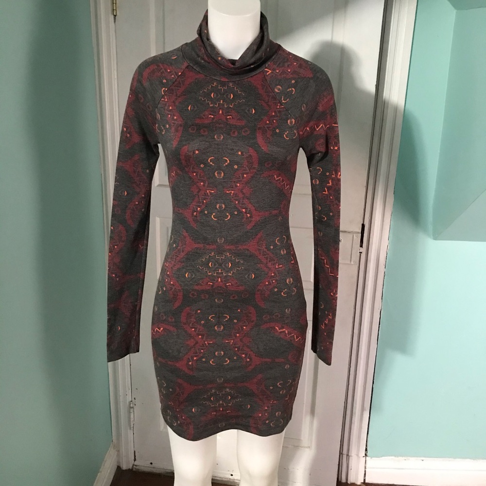Free People Turtle Neck Bodycon Dress SzS
